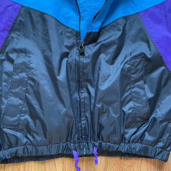 Vtg 80's 90's Pacific Trail Color Block Windbreaker Track Jacket Sz L (14/16) - Picture 5 of 13